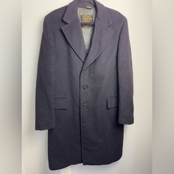 lanzetti Other - Lanzetti 100% CASHMERE Men's Single Breasted Full Length Overcoat Top Coat